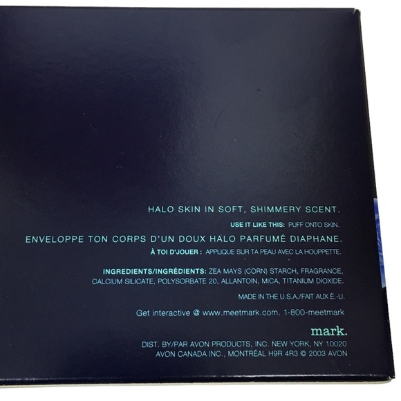 mark. Lot 2 Garden Blu Fragrance Scented Shimmer Puff Avon RARE - Picture 7 of 7